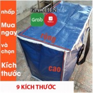 [GIẢM NGAY 5K] Túi bạt, túi dứa có dây kéo đựng đồ - màu xanh cam (may từ vải bạt chính hãng Tú Phương)